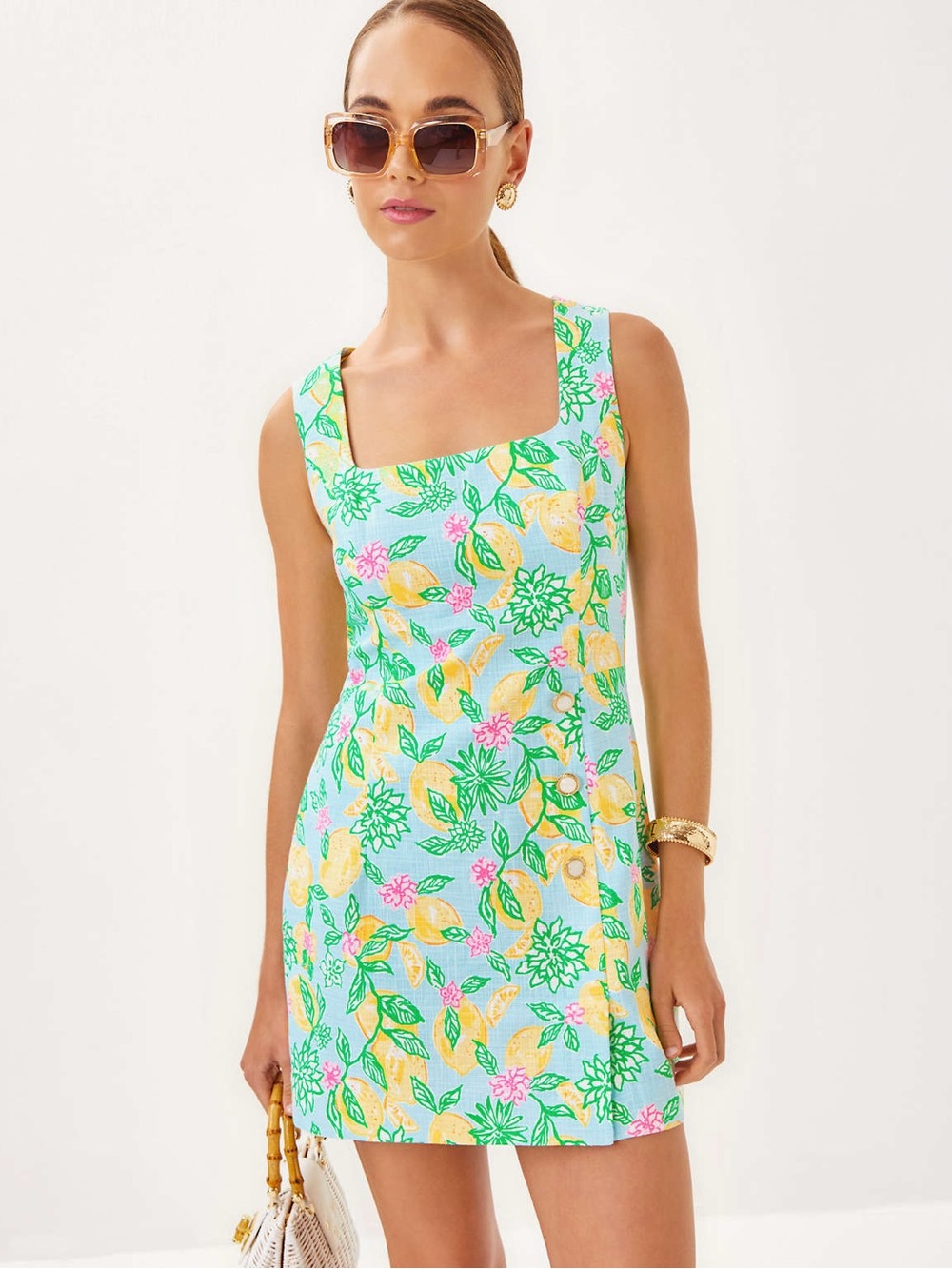 Lilly Pulitzer Kalinara Skirted Romper Make Lemonade